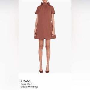 STAUD MINI ILANA Short Sleeve Party Dress NWT